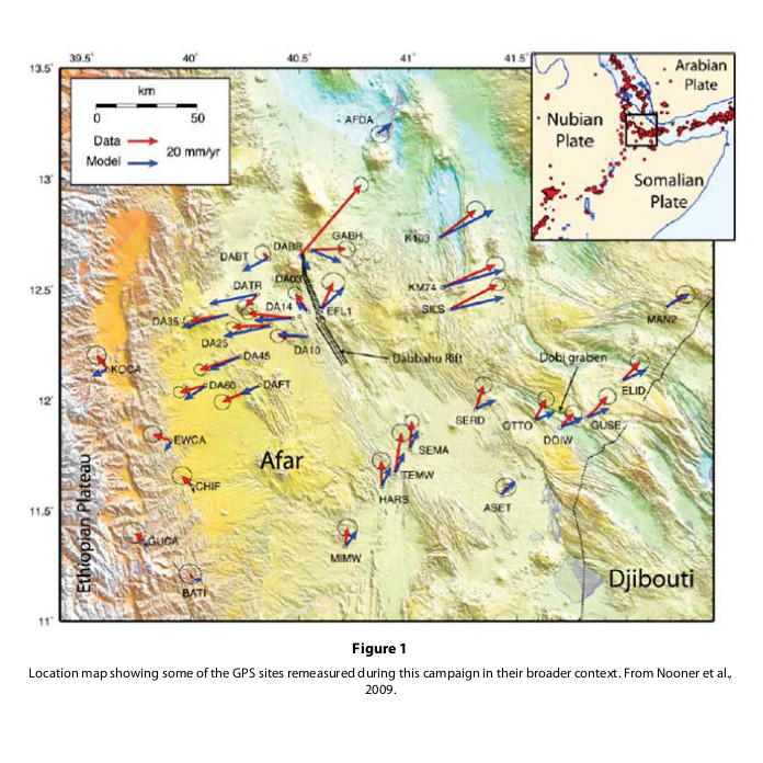 Measuring post-rifting deformation in Afar, Ethiopia