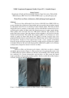 Water Flows on Mars: a laboratory, field and image-based approach